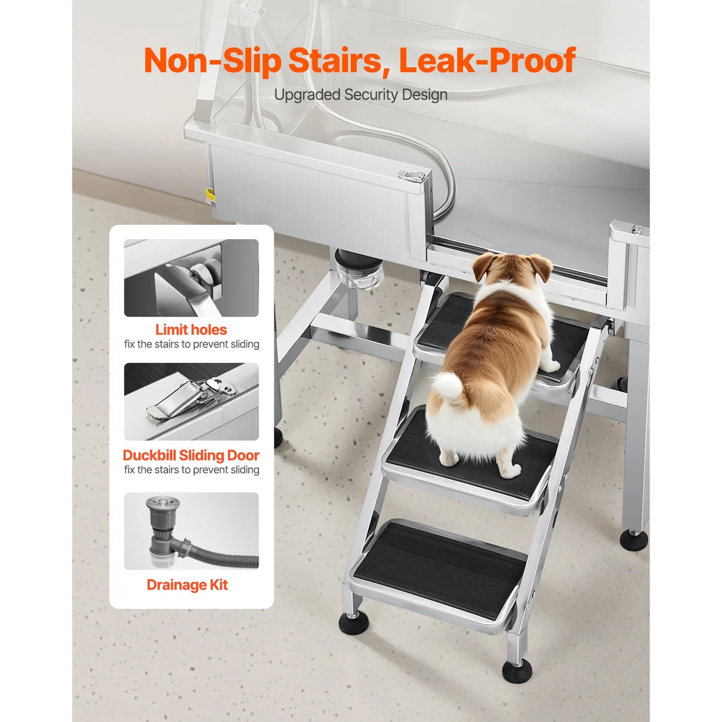 34" Stainless Steel Dog Washing Station