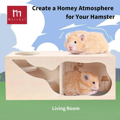 Wooden House Chamber, Magnetic Hamster Hideout