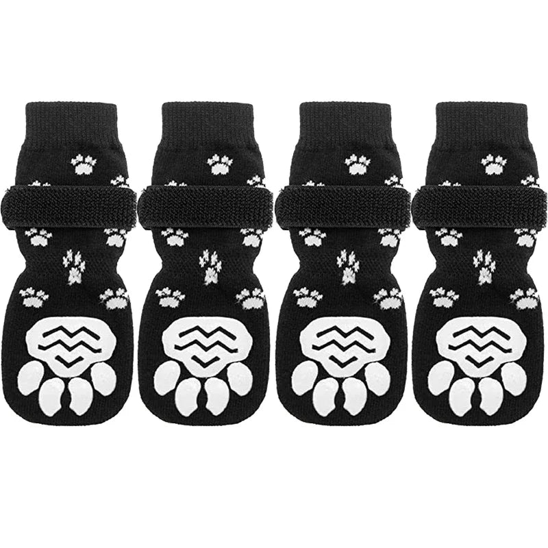 4Pcs Anti Slip Dog Socks