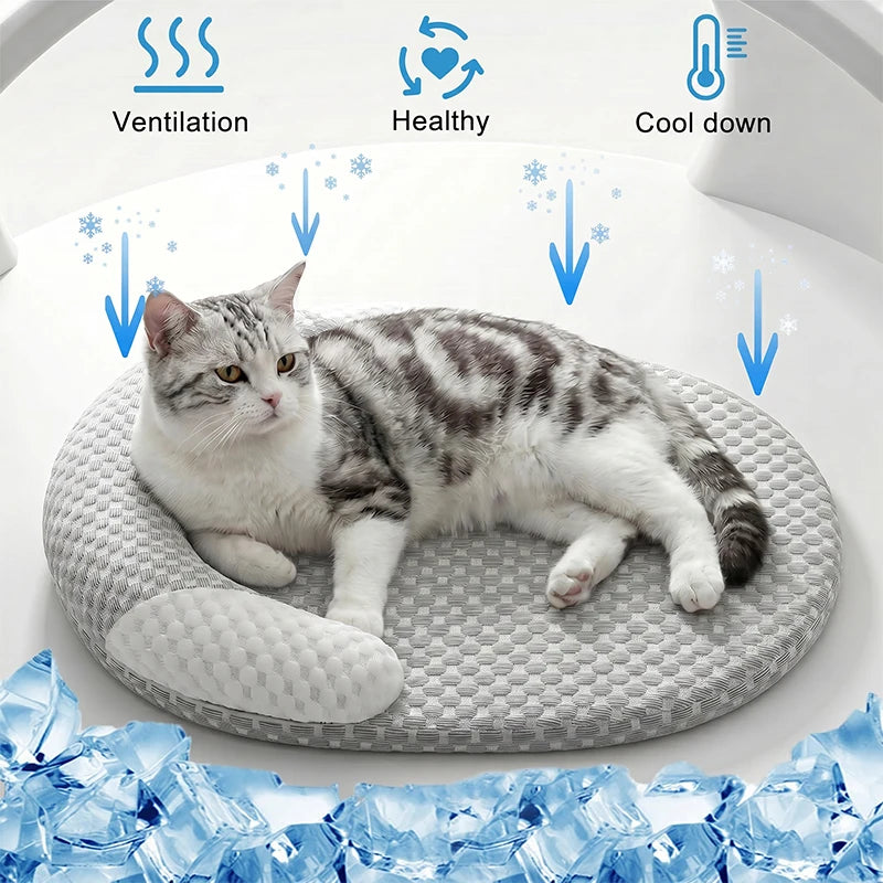 Oval Cooling Breathable Dog Bed