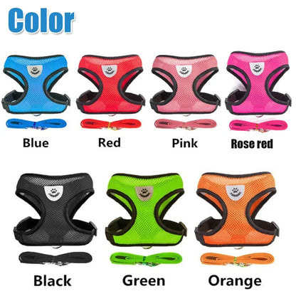 Adjustable Vest Harness with Leash