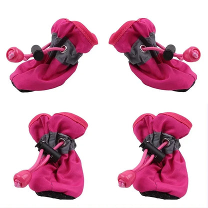 4Pcs Non-Slip Waterproof Dog Boots