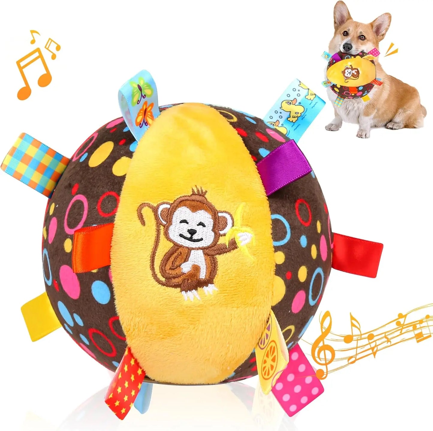 Interactive Sound-Making Ball Toy w/Labels