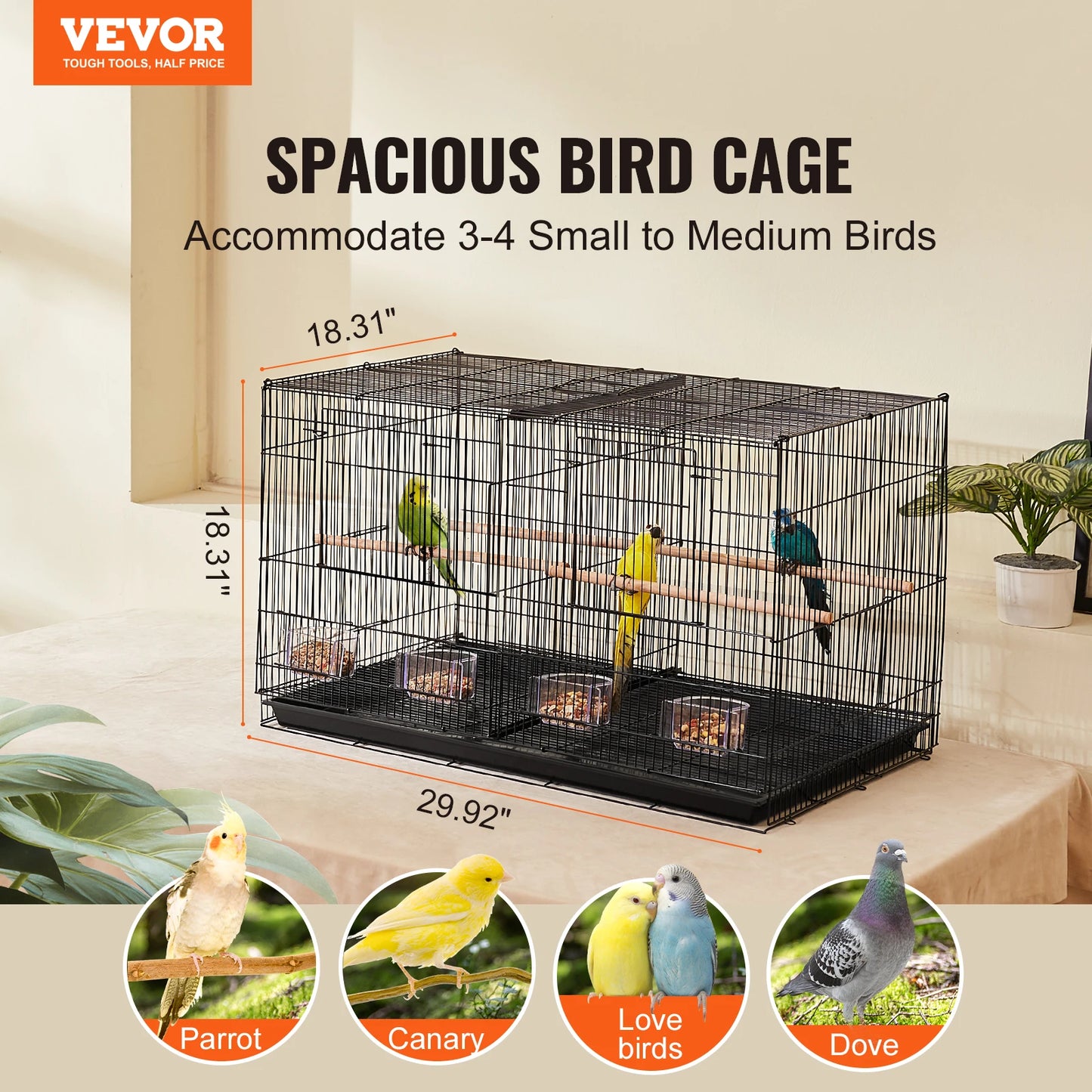Stackable Divided Small Animal Cage