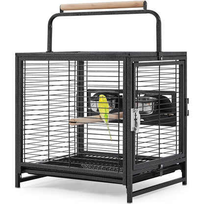 19x15x25.5in, Wrought Iron Portable Bird Cage