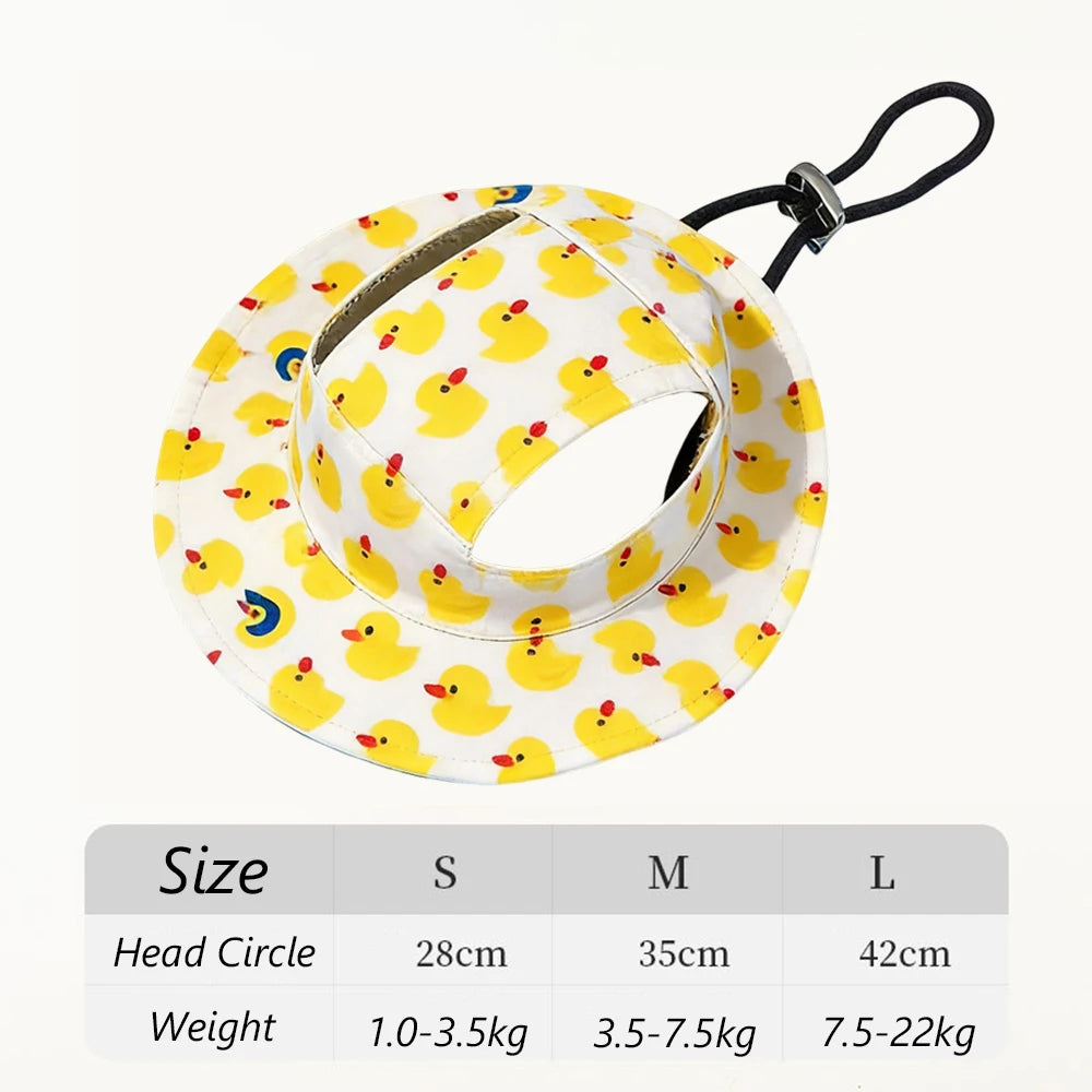 Summer Sunscreen Hat Suitable for Cats, Small-Med Dogs