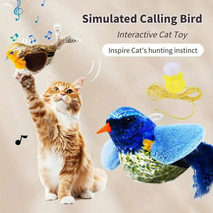 Interactive Cat Toy W/Realistic Bird Sounds