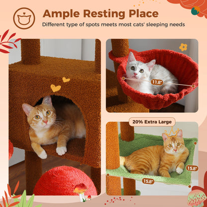Adjustable Height Floor to Ceiling Cat Tower