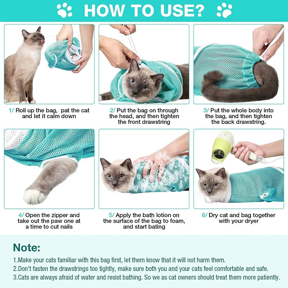 Cat care shower bag
