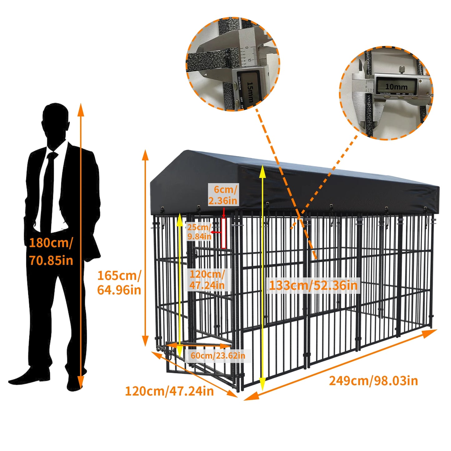 XXL Large Luxury Dog Kennel With Roof