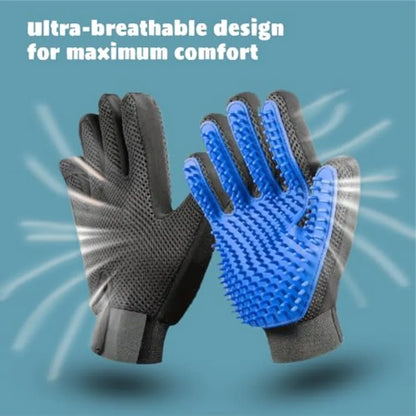 Efficient 2 in 1 Grooming Gloves