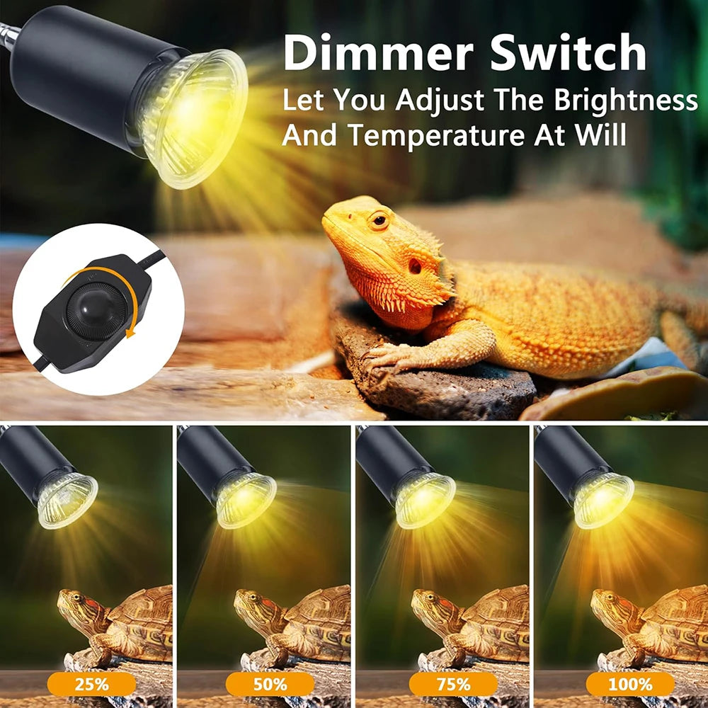 Reptile Heat Lamp 50W UVA UVB Light