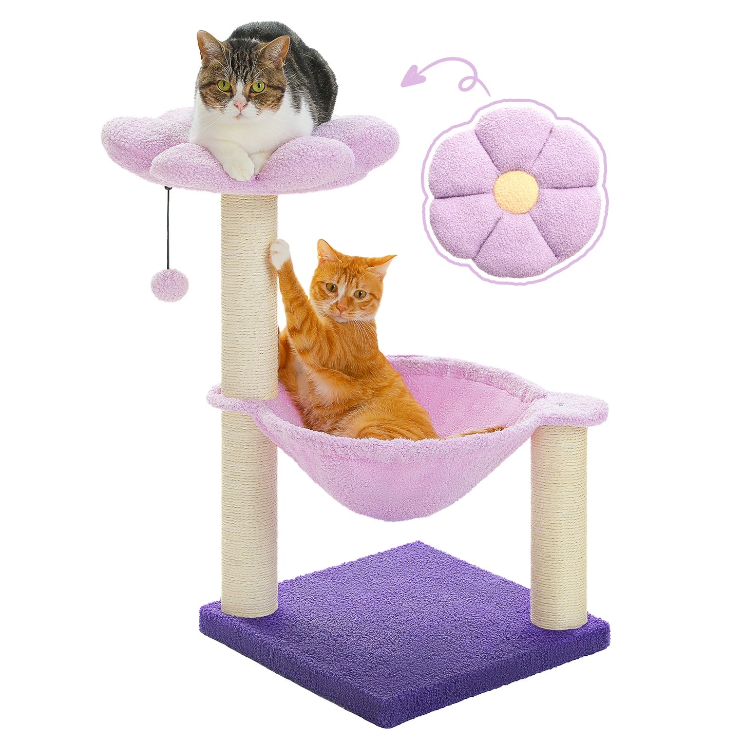Flower Cat Tree with Sisal Scratching Post