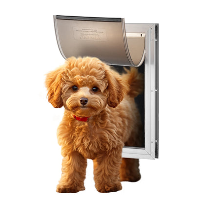 Aluminum Frame Pet Door w/Lock & Flap System