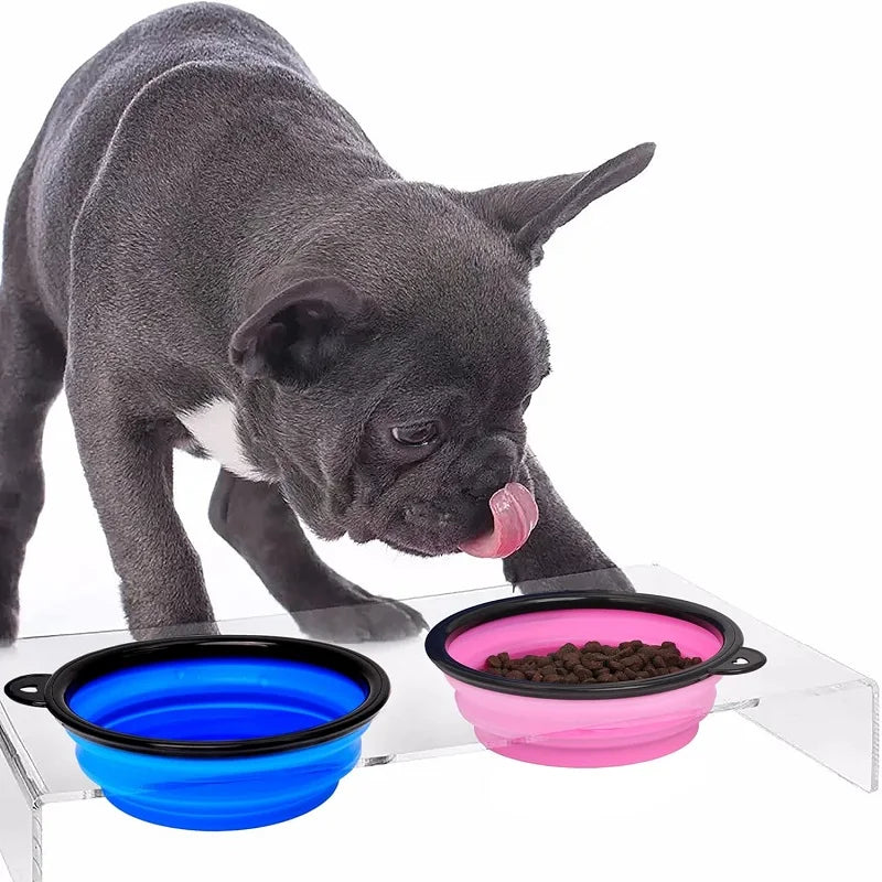 Folding Portable Silicone Dog Feeder