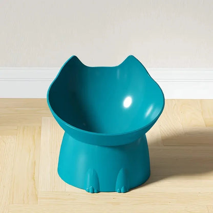 Elevated Cat Bowl w/Tilted Edge