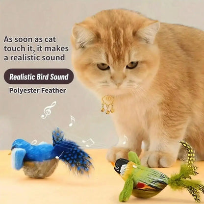 Interactive Cat Toy W/Realistic Bird Sounds