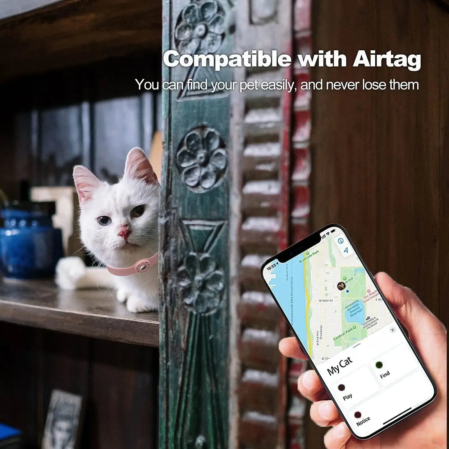 New Apple Silicone Anti-Lost Pet Collar
