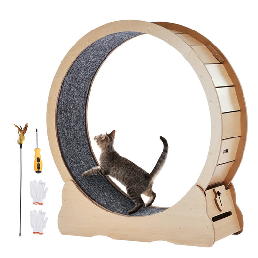 Large Wooden Cat Exercise Treadmill