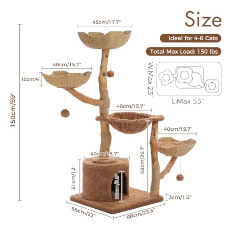 Large Modern Furniture Tree for Indoor Cats