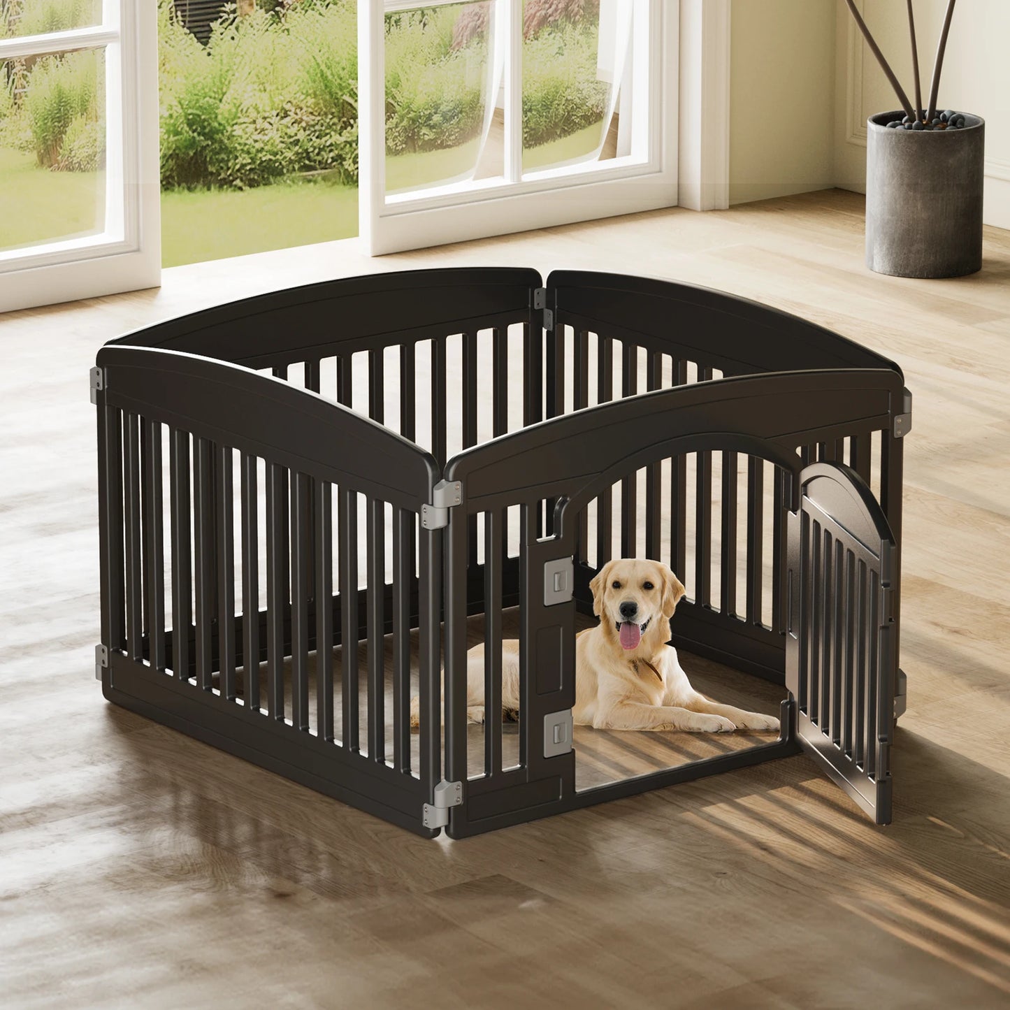 6 Panel Expandable Plastic Dog Playpen