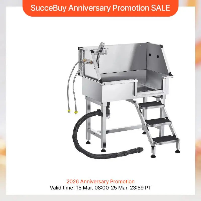 34" Stainless Steel Dog Washing Station