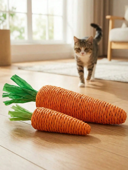 Sisal Rope Carrot Shaped Interactive Cat Toy