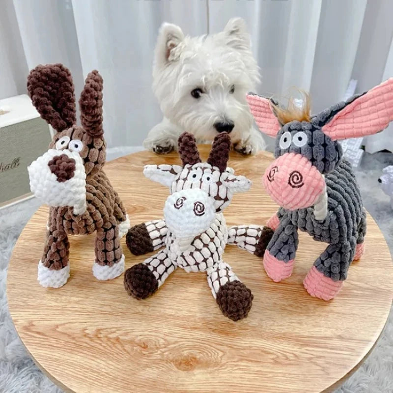 Plush Squeaky Puppy Interactive Chew Toys