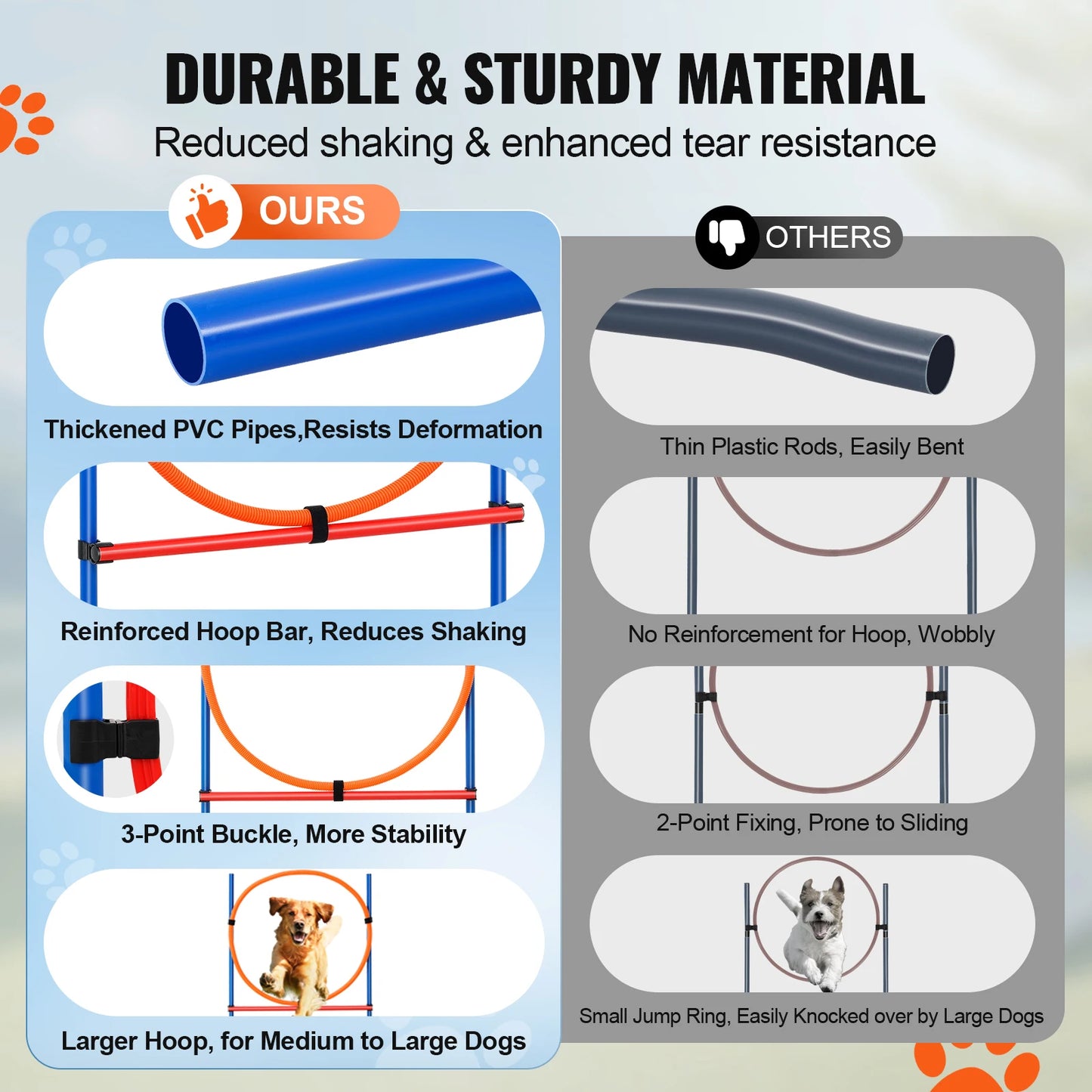 4 PCS Dog Agility Training Equipment