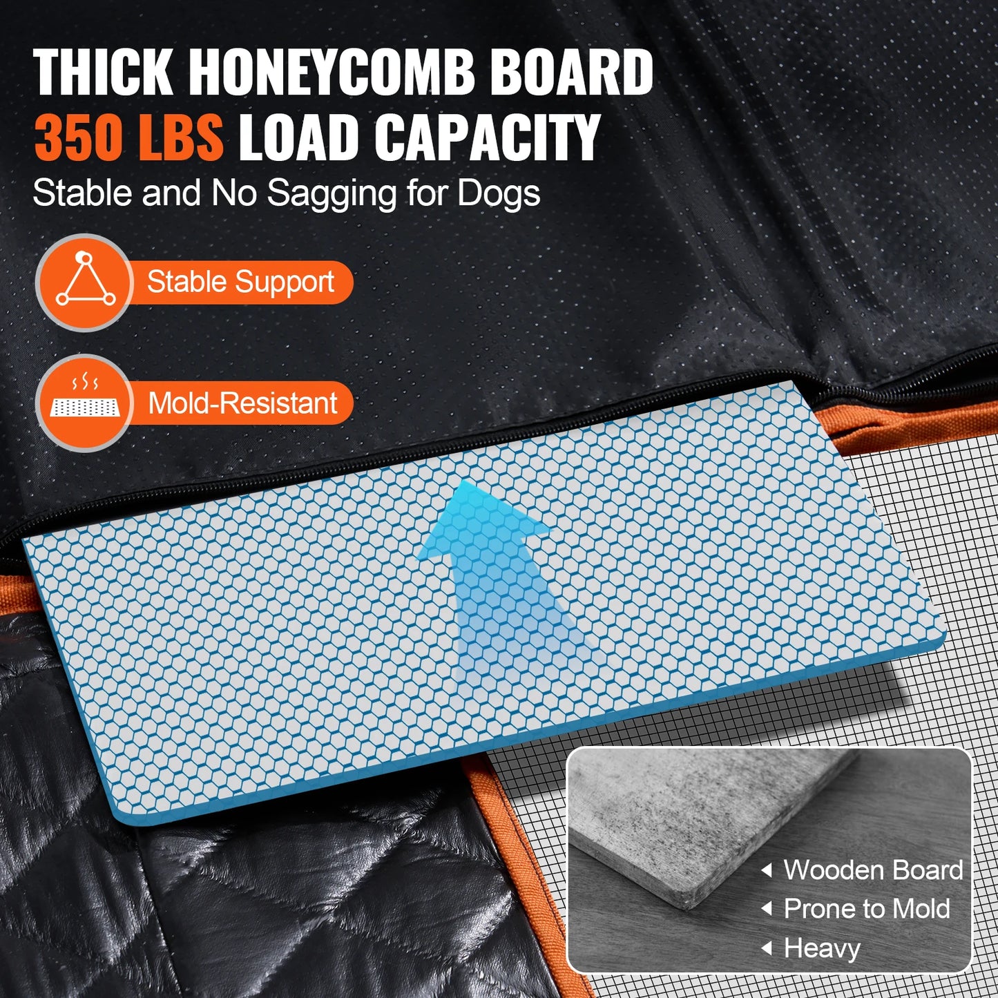 Back Seat Cover with Mesh Window & Storage