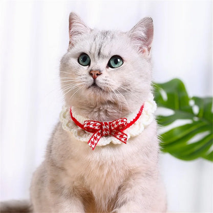 Cute Bow Hand-Knitted  Collar