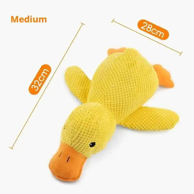 Bite Resistant, Squeaky Plush Duck Toy