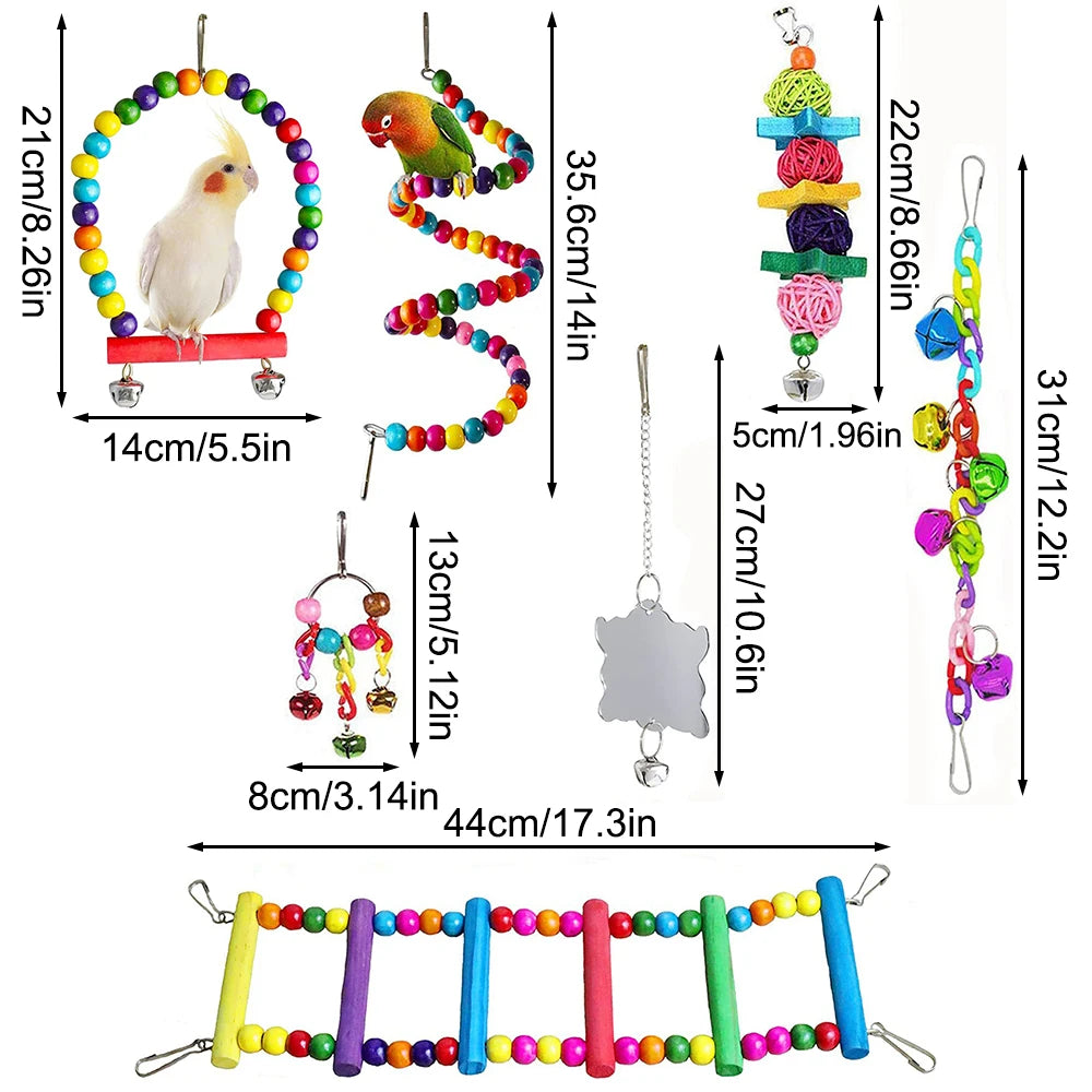7PCS Parrot Cage Accessories