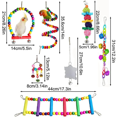 7PCS Parrot Cage Accessories