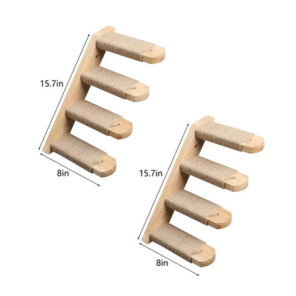 39.4In Wall-Mounted Cat Roped Bridge