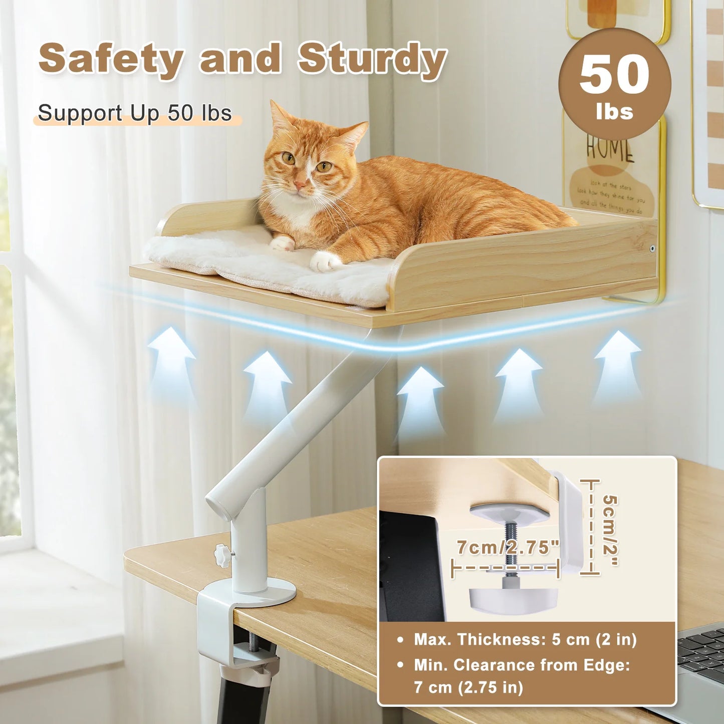 Adjustable 360° Cat Bed Stand