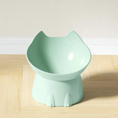Elevated Cat Bowl w/Tilted Edge