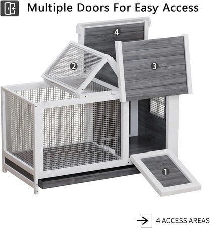 Wooden Rabbit Indoor/Outdoor Cage