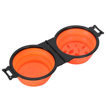 1-piece, 2-in-1 Foldable Dual Bowl