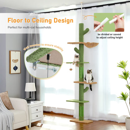 Adjustable Height Indoor Tree w/Scratching Post