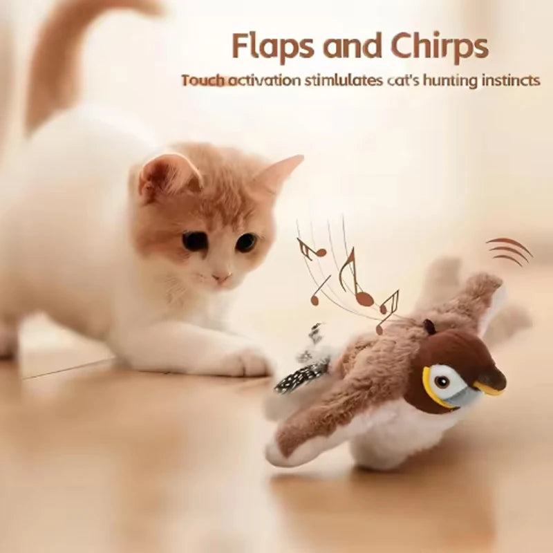 Interactive Flapping, Chirping Cat Toy