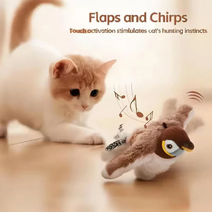 Interactive Flapping, Chirping Cat Toy