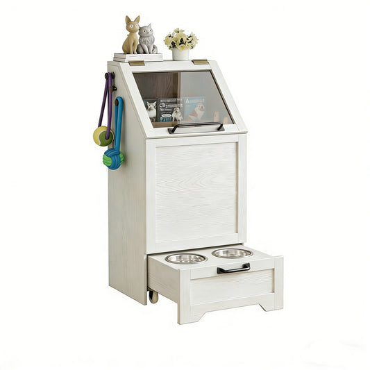 Food Station with Storage Cabinet