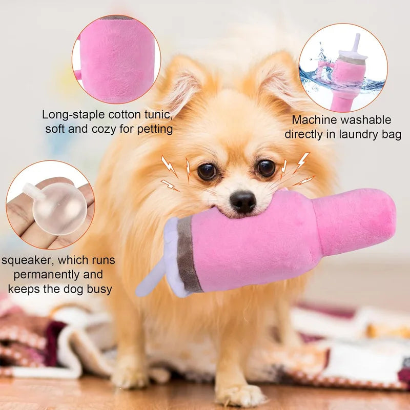Safe Squeaky Dog Cup Toy