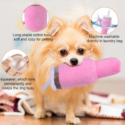 Safe Squeaky Dog Cup Toy