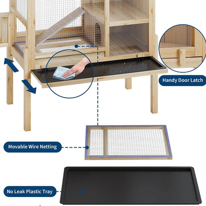 Wooden Indoor Guinea Pig Cage with Stand