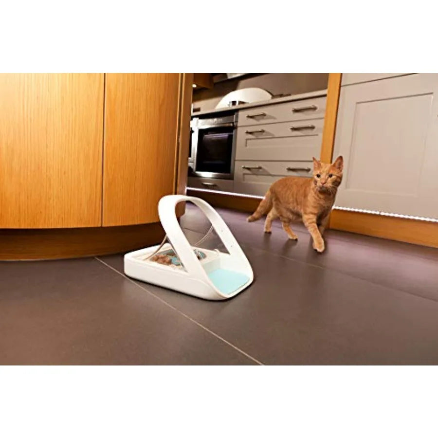 Selective Automatic Cat Feeder for Wet and Dry Food
