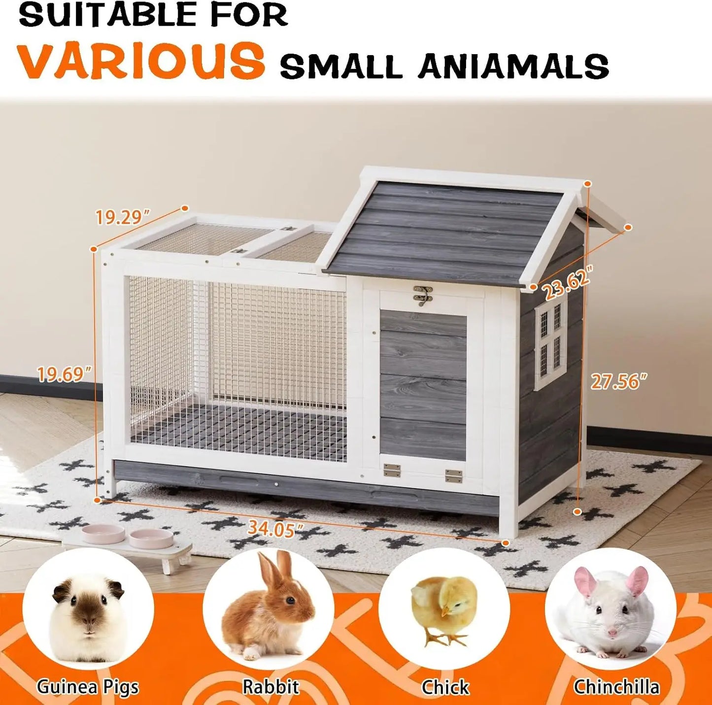 Wooden Rabbit Indoor/Outdoor Cage