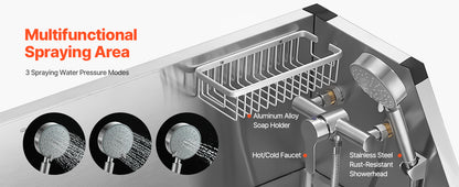 34" Stainless Steel Dog Washing Station