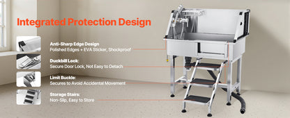 34" Stainless Steel Dog Washing Station